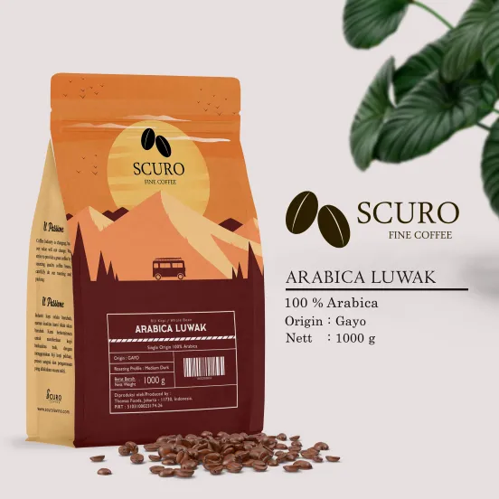 Scuro Coffee Arabica Luwak 1 kg 1